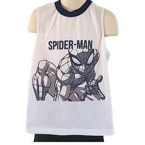 Excellent condition Marvel Spider-Man Boys White Graphic Tank Top Size 5/6
